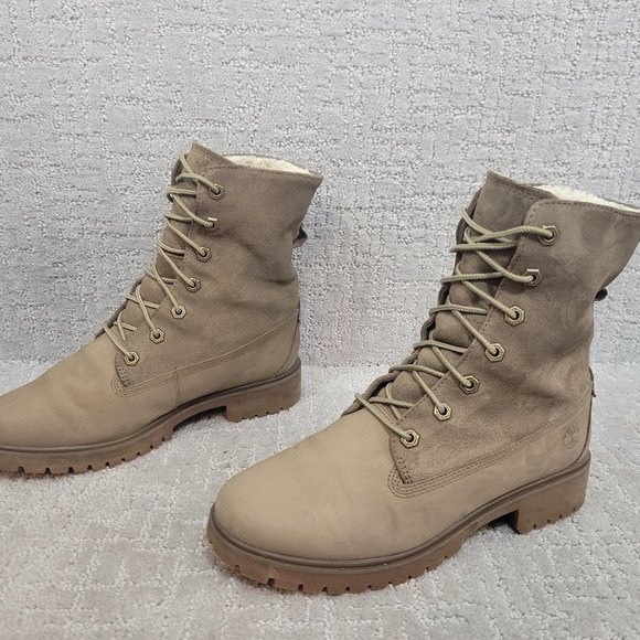 Timberland Other - Timberland Jayne Womens Size US 7 Brown Waterproof Fleece Fold Down Snow Boot